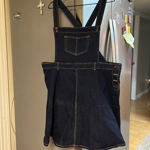 Hell bunny denim pinafore dress skirt uk22 4xl